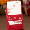 (100 teile/los) Liebe Vogel Rote Pflaumenblüte Chinesische Hochzeitseinladungskarte Personalisierte Druck Glück Karten XQ1604