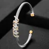 Bangle GODKI Trendy Luxury Stackable Cuff For Women Wedding Full Cubic Zircon Crystal CZ Dubai Silver Color Party Bracelet 2021