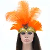 Fantasia Carnival Masquerade Kostümleri Sahne Tüy Headdress Brezilya Nehir Küba Karnaval Parti Maskesi Şapkalar Bayan Şapkalar Için