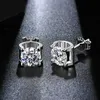 Silber 925 50 mm 05 Karat Diamant-Ohrringe Hochzeitsschmuck Damen-Ohrstecker Sterling 925 rund 2106168275298