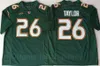 NCAA Football Miami Hurricanes College 20 Ed Reed Jersey 52 راي لويس 26 شون تايلور جامعة فريق اللون البرتقالي الأخضر التطريز الأبيض و مخيط جودة عالية