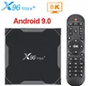 Android 9.0 X96MAX + Amlogic S905X3 4GB 32GB 64GB Smart TV 2.4G 5GHz Dual Wifi Bluetooth 1000M 4K Set-top Box X96MaX con scatola