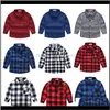 Babykläder Baby Maternity Drop Leverans 2021 Plaid Casual 13 Färger Långärmad Singel Breasted Shirts England Style Spring Autumn Kids Cl