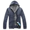 Herfst winter heren dikke truijas kraag rits trui jas bovenkleding winter fleece kasjmier voering sweatsturn-down kraag 210818