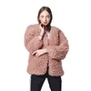 秋と冬の模倣ヤンタンウールのショートファッショナブルな用途のコート毛皮の毛皮の女性211207