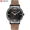 Mens Watches Simple Fashion Analog Quartz CURREN Casual Business Leather Wristwatch Male Clock Classic Men's Watch erkek saati 210517