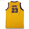 Maillot de basket-ball cousu Martin Payne TV Show #23, point jaune XS-5XL NCAA