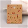 Greeting Cards Event & Party Supplies Festive Home Garden 50Pcs 5*4Cm Fashion Jewelry Display Card Accessories Earring Favor Label Tag Exqui