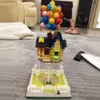 Ideeën Creatief Expert Street View Animatie Drijvende Ballon Huis Moc Baksteen Modulair Bouwblok Omhoog Film Model Speelgoed Geschenken H0917