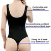 Mulheres sem costura controle de barriga shapewear fajas colombianas busto aberto tanga bodysuit mais magro corpo shaper 210402