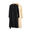 Mulheres de lã feminina estilo mulheres moda casacos pretos casaco comprido cashmere Trench feminino 2021 chegadas S8704