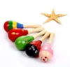 2021 nuovi giocattoli per bambini sonaglio in legno per bambini Maracas Cabasa strumento musicale martello di sabbia strumento Orff Maracas giocattoli per bambini