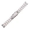 20mm 22mm Zegarek Ze Stali Nierdzewnej Bransoletka Silver Czarny Zakrzywiony End Watchbands Kobiety Mężczyźni Metal Watch Strap H0915