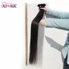 レミーヒューマンヘアバンドル30インチから40インチのキューティクルアラインドナチュラルブラックカラーストレート高品質100g/バンドル