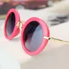 Милые классические ретро круглые металлические солнцезащитные очки для детей