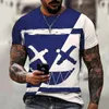 Koszulki męskie zabawny wzór T-Shirt Horror O-Neck letni modny Top mężczyźni odzież odzież uliczna w dużych rozmiarach Hip Hop 3D T Shirt Tee