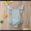Rompers Jumpsuitsrompers Clothing Baby Maternity Drop Delivery 2021 Born Kids Baby Girl Clothes Sleeveless Stripe Romper Jumpsuit Outfit 024M