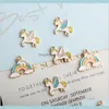 Cartoon Animal Horse Rainbow Enamel Alloy Gold Plated Color Pendants For Handmade Diy Earrings Necklace Key Chain Jewelry Etocd Wnpkt