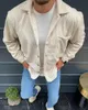 メンズスーツブレザー2021ファッション格子縞のラペルシャツ長袖ユースジャケット秋ボタン装飾上