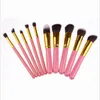 10pcs Other Household Sundries Makeup Brushes Professional Cosmetic Brush Kit Nylon Hair Wood Handle Eyeshadow Foundation Tools ZWL286