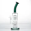 12 pollici Twin Tree Percolatori Bong Bong Narghilè Boro Glass Multi-Braccio Tubo Acqua doppia Perc Bongs Riciclati Smoking DAB RIG Riciclatore con ciotola da 14mm quarzo banger