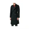 Burbee Solice Color Men 's Trench 코트 스프링 및 가을 겨울 클래식 패션 중간 길이 윈드 브레이커 대형 크기 코트