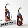 Europeo e americano creativo colore animale tozzo Doberman artigianato in resina casa studio TV mobile decorazioni ornamenti 210924