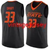 Oklahoma State Cowboys College Marcus Smart # 33 Jersey de baloncesto retro negro naranja Jersey de nombre de número personalizado cosido para hombre