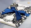 Papier de carte d'invitations découpé au laser de luxe en or avec des enveloppes de ruban Personnaliser la décoration de mariage de fête d'Halloween X Xjzq9