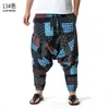 2022 Happyjeffery Männer Casual Baumwolle Harem Hosen Böhmischen Stil Jogger Hosen Yoga Vintage Baggy Hosen Sarouel Homme Hippie Schlauch 2145