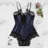 새로운 여성 섹시한 Sexy Seward Satin Nightwear Bodysuit Sexy Nightwear Satin Sleepwear 밤 Jumpsuit 여성 실크 Playsuit Sleepwear X0622