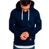 Printemps Loisirs Sweats à capuche pour hommes Cordon Sweat-shirts à capuche Mode Pull Hip Hop Streetwear Solide Vestes de course 5XL 211014