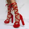 Rontic femmes été plate-forme gladiateur sandales Stable bloc talons bout ouvert 10 couleurs chaussures de fête femmes US grande taille 5-20