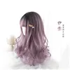 Harajuku Womens Gothic Sweet Lolita Long Curly Synthetic Hair Dyed Cosplay Wig Wig Cap1414921