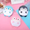 Cute penguin mini plush toy key hook earphone bag coin storage plush coin purse practical bag children's gift plush toys