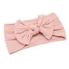 Bandeaux en nylon avec nœud à nœud, serre-tête en nylon tricoté par câble, bandeau à pompon large Turban Accessoires pour cheveux pour bébés filles 180 B3