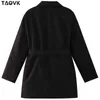 TAOVK Parka corto invernale da donna caldo piumino in cotone femminile casual capispalla allentato cintura cappotto imbottito in cotone 211130