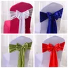 Party Chair Decorative Satin Sashes Bow Chairs Back Tie Bands Ribbon Wedding Events Banquet Home Kitchen Baby Shower Trade Show Bowknot Decoration JY0863