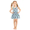 Aardbei Print Sundress Kids Kinderkleding Zomer Mouwloze Prinses Jurken Toddler Baby Meisjes Dragen Casual Jurk Q0716