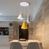 Holz Pendelleuchte Kunst Esszimmer Pendelleuchten Lamparas Bunte Aluminium E27 Leuchte für Home Decor Beleuchtung