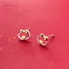 Real100% 925 Sterling Silver Animal Collection Tiny Cute Pig Stud Earrings for Women Girl Fine Jewelry Gifts 210707