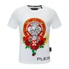 Plein Bear T Shirt Mens Designer Tshirts Rhinestone Skull T-shirts Klassisk Högkvalitativ Hip Hop Streetwear Tshirt Casual Top Tees PB 16533
