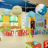 Planet Pendelleuchten Mond Sonne Modell Restaurant Schlafzimmer Foyer Dekoration Droplight Couture Kinderzimmer Harz 3D-Druckmuster Lampen