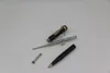 الأنماط المختلفة Ballpoint Pen Black Body مع Silver Snake Trim 7 Color School Office Stationery Arting Ambels Perfect