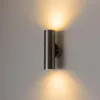 Lampade da parete AC85-265V Apparecchio in acciaio inossidabile per illuminazione montata per la decorazione domestica dell'interno Lampada da parete moderna a LED