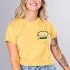 Женские футболки The Grow Girl Pocket Print Print Rush Green Tees Женские футболки с коротким рукавом