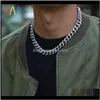 Define a entrega da queda de jóias 2021 1m Miami Cuban Link Chain de Ouro Sier Colar Pulseira Set gelado de cristal Strinestone Bling Hip Hop para homens