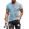 Herren T-Shirts 2022 T-Shirt Sommer Mode Kurzarm 3D Rundhals Tops Mathematische Formel Shirt Trendige Kleidung