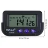 Andra klocktillbehör Bil Electronic Digital Clock Second Chronograph med LCD Display Black med 1 -knapp Battery8363626