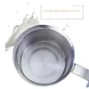 Бытовая Нержавеющая Сталь Руководство молоко Фелуя Двойной Сетчатый Кофе Инструмент Cappuccino Вспенивающий сливки (400 мл) BBB14515